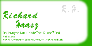 richard haasz business card